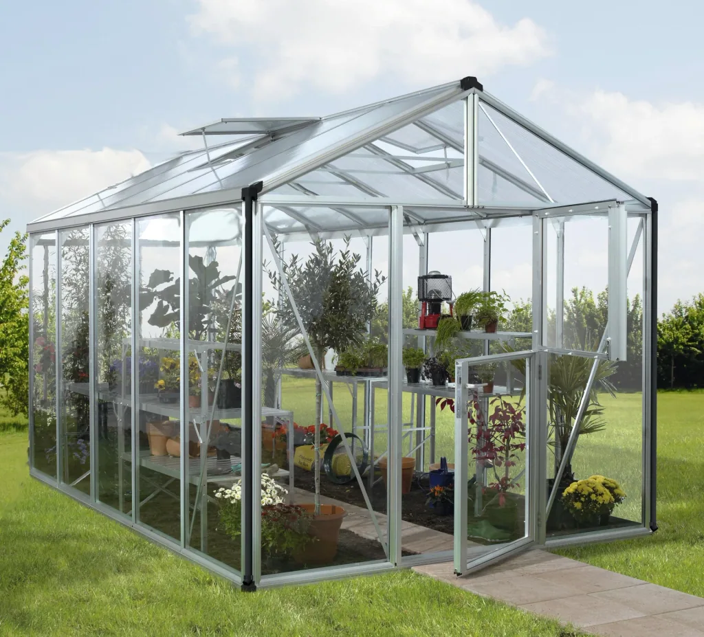 Gewächshaus Zeus 8100 HKP 16 mm, Farbe alu