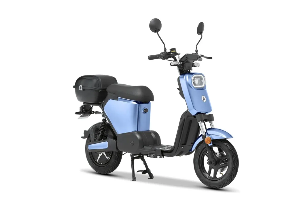 E-Roller "Messina" 20 km/h blau - Sparsam - Effizient dank hochwertigem Radnabenmotor und Lithium-Akku