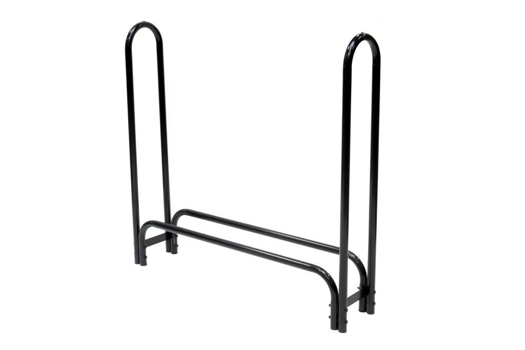 Kaminholz Kaminholzregal 126x25x118 cm Schwarz