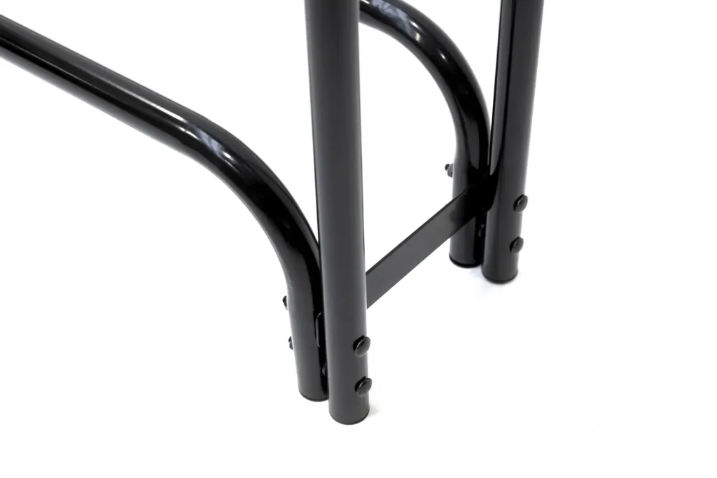 Kaminholz Kaminholzregal 126x25x118 cm Schwarz