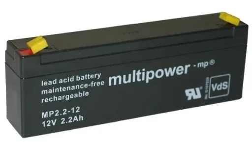 Blei Vlies Akku 12V, 2,3Ah, 4,8mm Anschluss, VdS