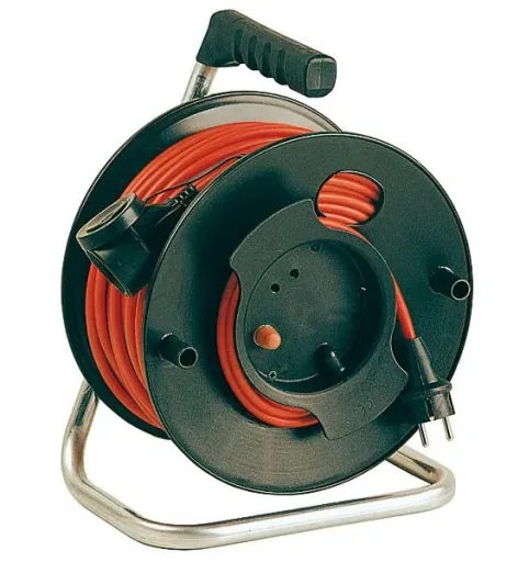 Geräte Kabeltrommel 25 m Gummikabel rot, 230 mm Durchmesser