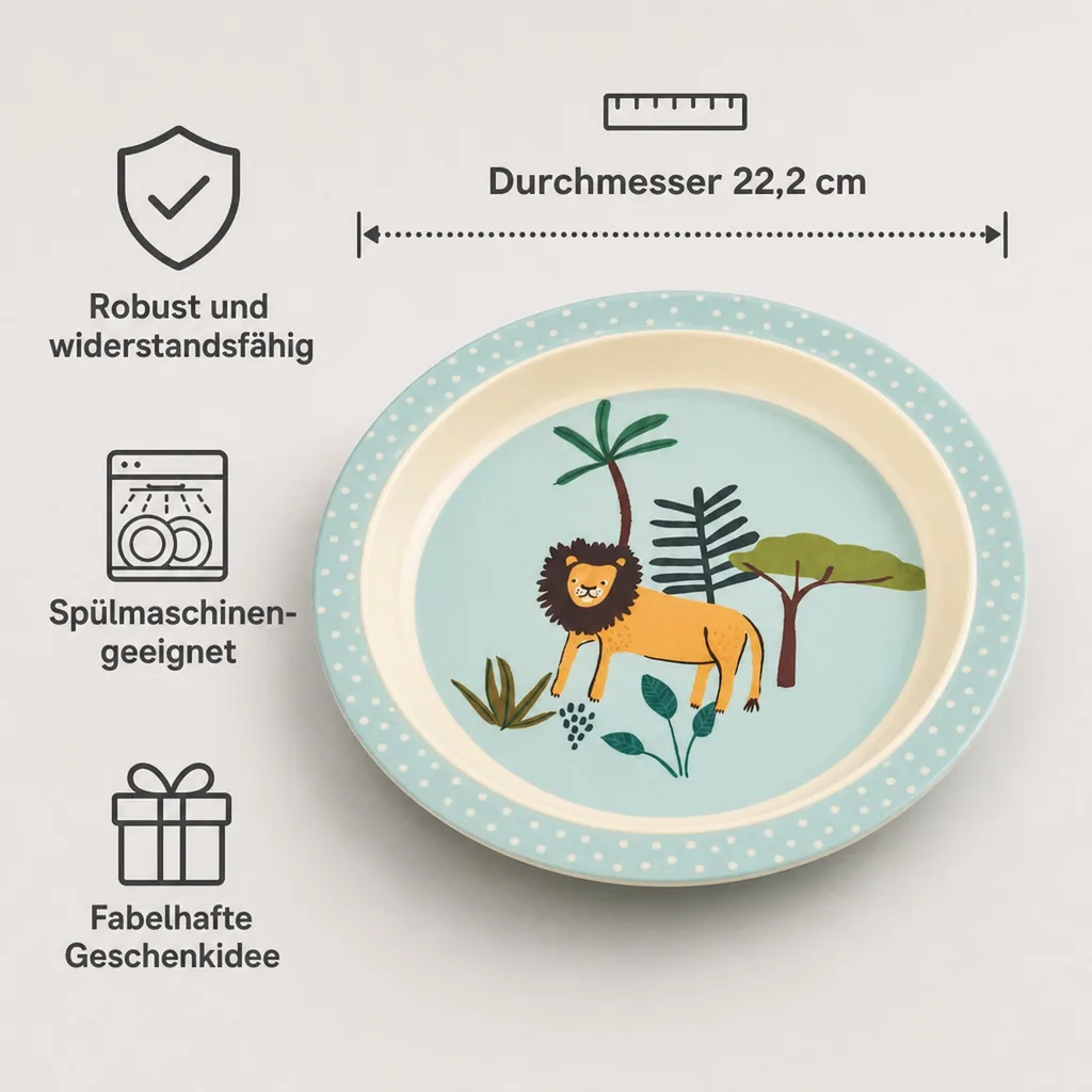 Rice Kinder Teller Dschungel Junge Melamin
