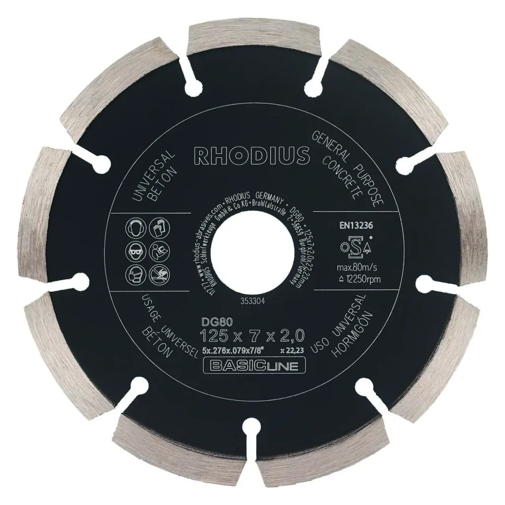 Diamanttrennscheibe Beton DG80 CONCRETE, 125 x 7 x 2 x 22,23 mm