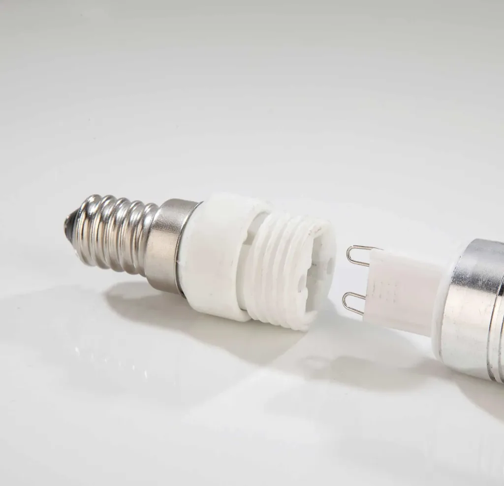 Adapter GU10 auf E14 Sockel, 3 Stück