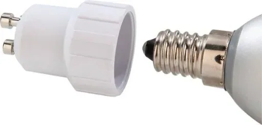 Adapter GU10 auf E14 Sockel, 3 Stück