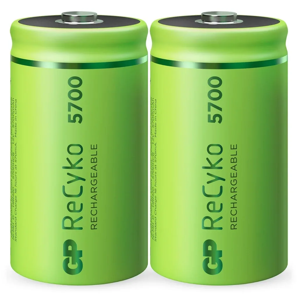 ReCyko Mono D NiMH Akkus mit 5700 mAh, 1,2V - 2 Stück