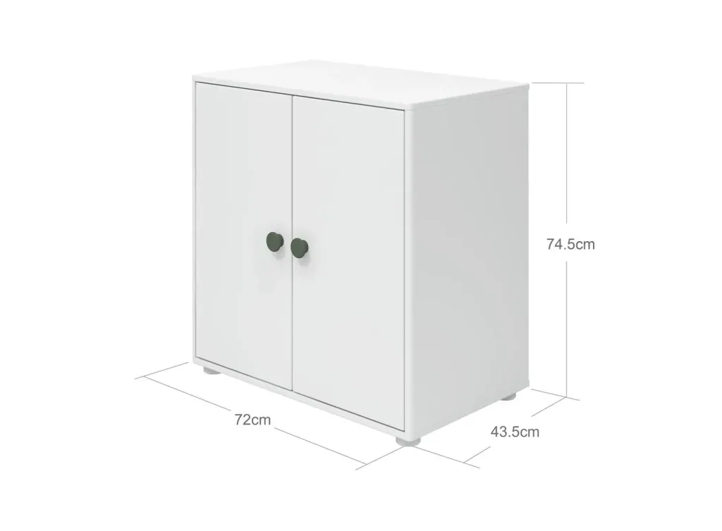 FLEXA Kleiderschrank, Schrankelement - 1 Regalboden, Roomie, Farbe: Weiß/Tiefgrün