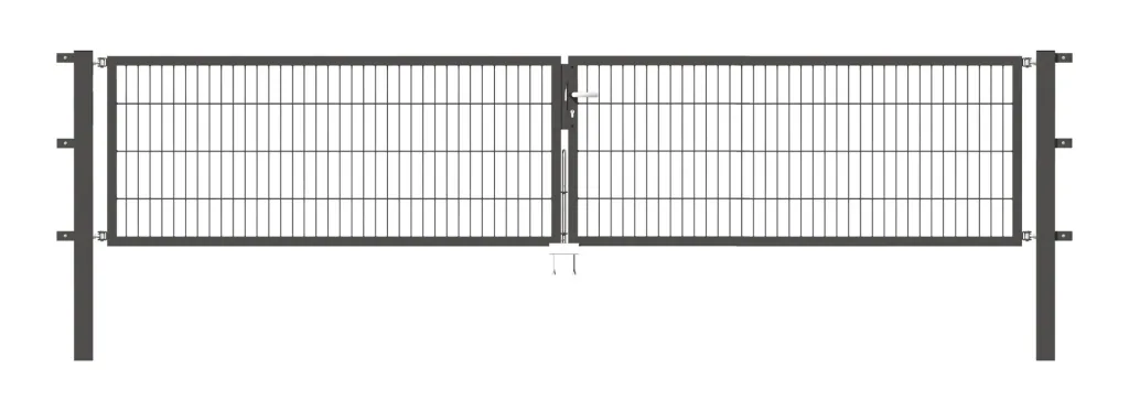 Doppeltor Flexo mit Zubehör, anthrazit, Breite 400 cm, Höhe 120 cm, PF: 8x8 cm
