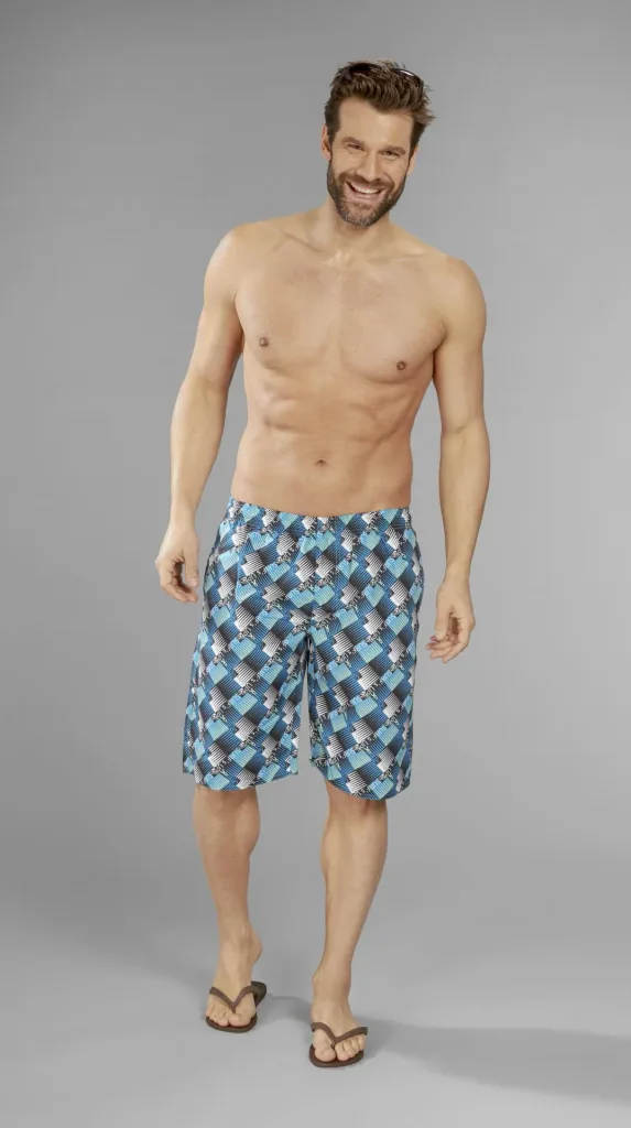 Wendeshorts, Farbe Azur/Azur gemustert, Gr.XL