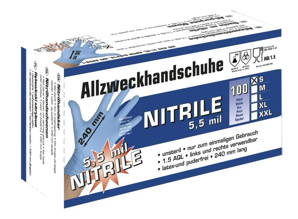 Nitrilhandschuhe Größe S, 100 St.