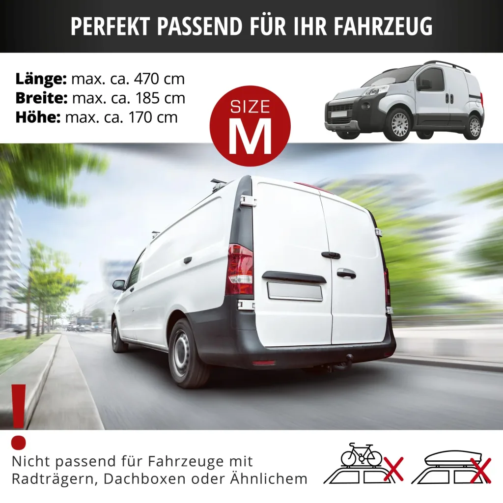Bus Hagelschutzplane Hybrid UV Protect, Transporter-Hagelschutzgarage Größe M