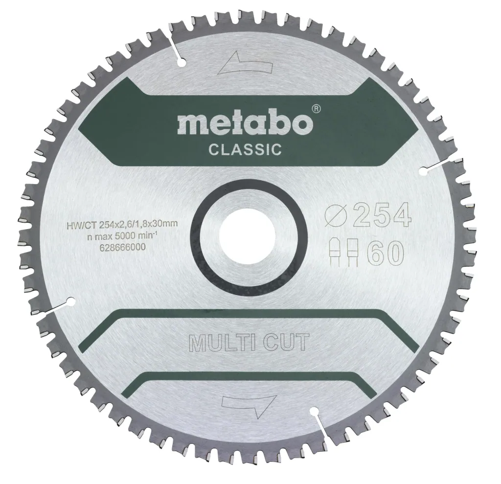 Sägeblatt "multi cut - classic", 254 x 2,6 / 1,8 x 30, 5°neg.