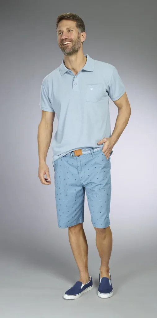 Shorts mit Druck, Farbe aqua, Gr.XL