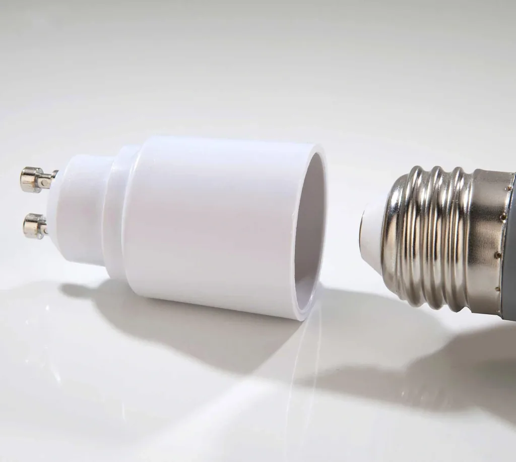 Adapter GU10 auf E27 Sockel, 3 Stück