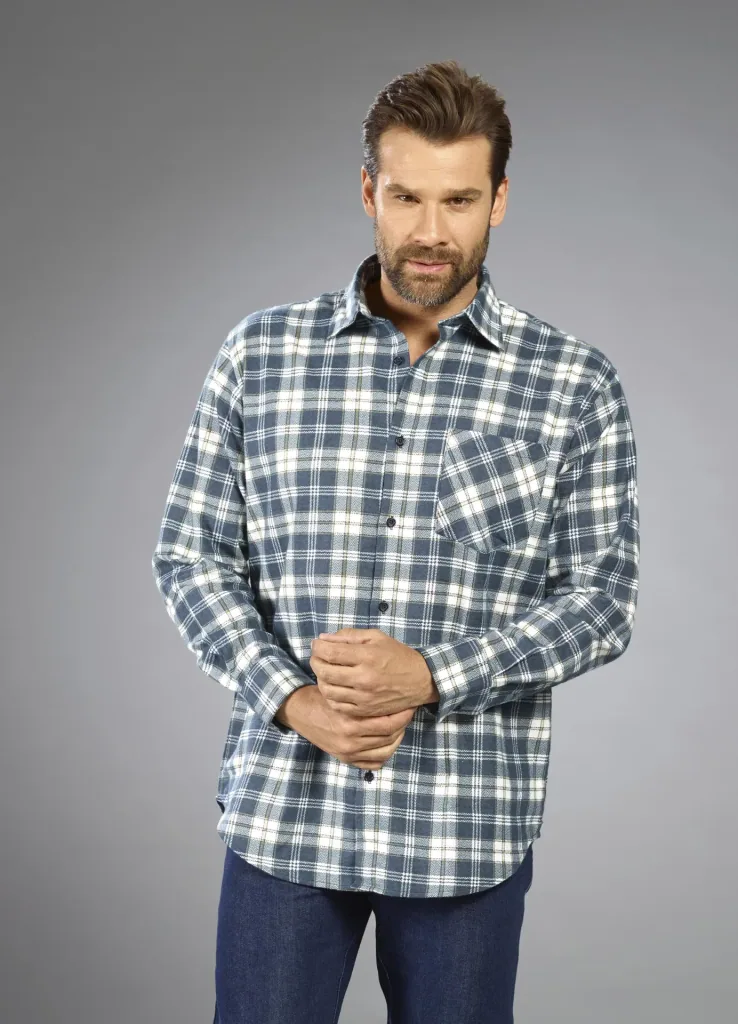 Flanellhemd kariert, Länge 85cm, Gr. 39/40, farblich sortiert
