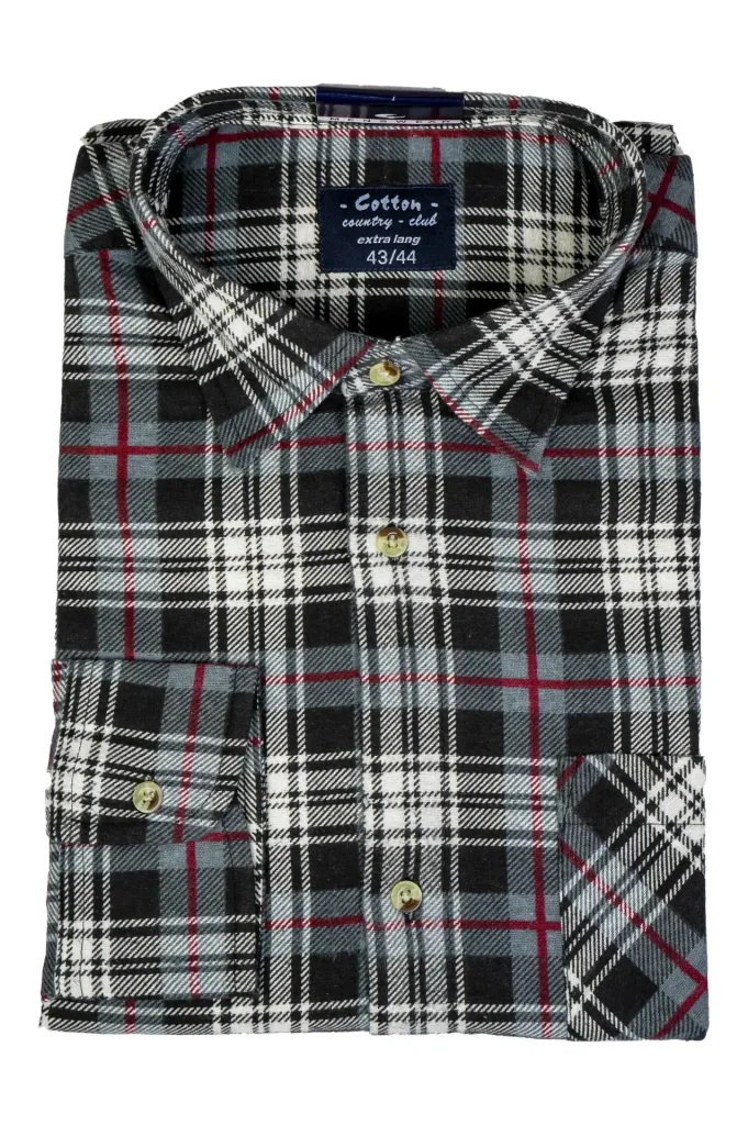 Flanellhemd kariert, Länge 85cm, Gr. 39/40, farblich sortiert