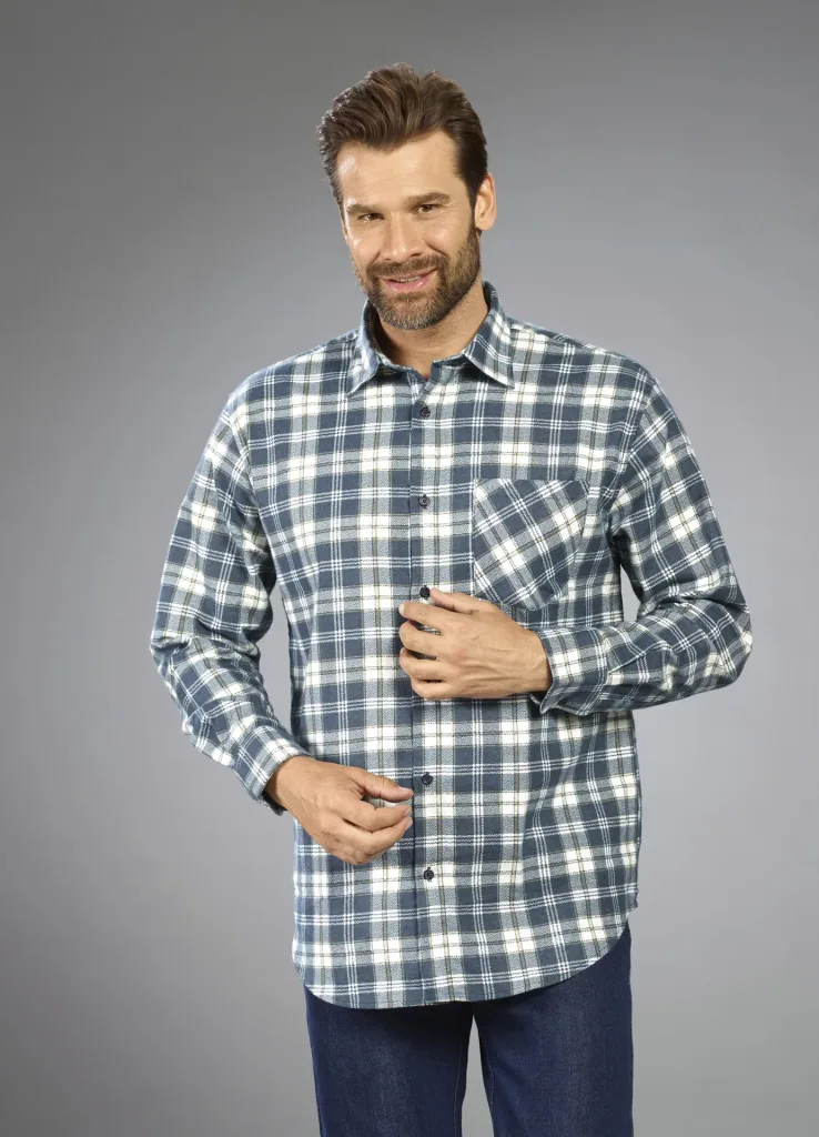 Flanellhemd kariert, Länge 85cm, Gr. 39/40, farblich sortiert