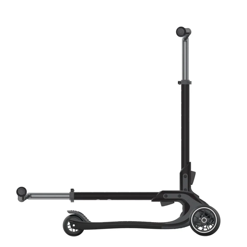 ULTIMUM   Tretroller Kinder Erwachsene, 125/90 mm extra breit, ABEC 7, 3-rädrig, höhenverstellbar, grau