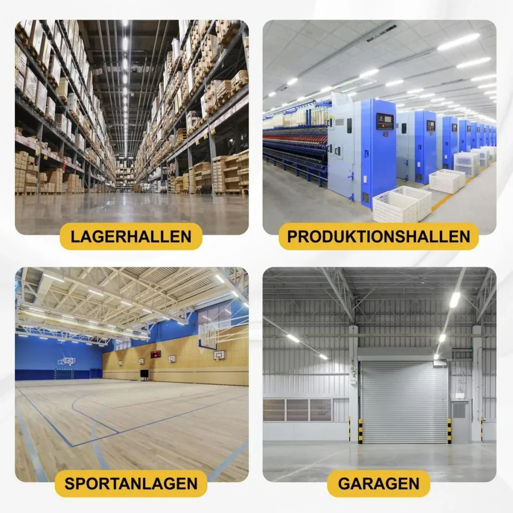 LED-HighBay in linearer Form bietet 100 W, 12000 lm, 5000 K (neutralweiß), IP65 & ENEC-Zertifizierung