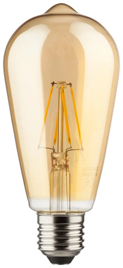 LED Retro Deko Lampe Edision gold mit 7 Watt, E27, 1800 Kelvin, dimmbar
