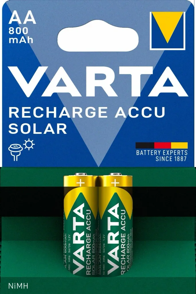 RECHARGE ACCU Solar Mignon (AA) Akku mit 800mAh - 2 Stück