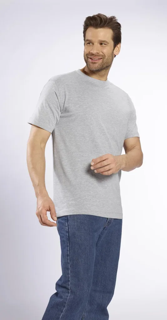 Big Size T-Shirt, silbergrau Gr.XL