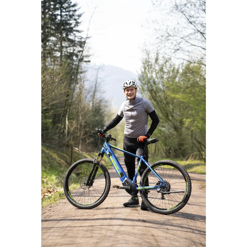 Unisex E-Bike MTB, 29 Zoll, Rahmengröße, 46 cm, 12-Gang Kettenschaltung, blau matt, MONTIS 6.0i