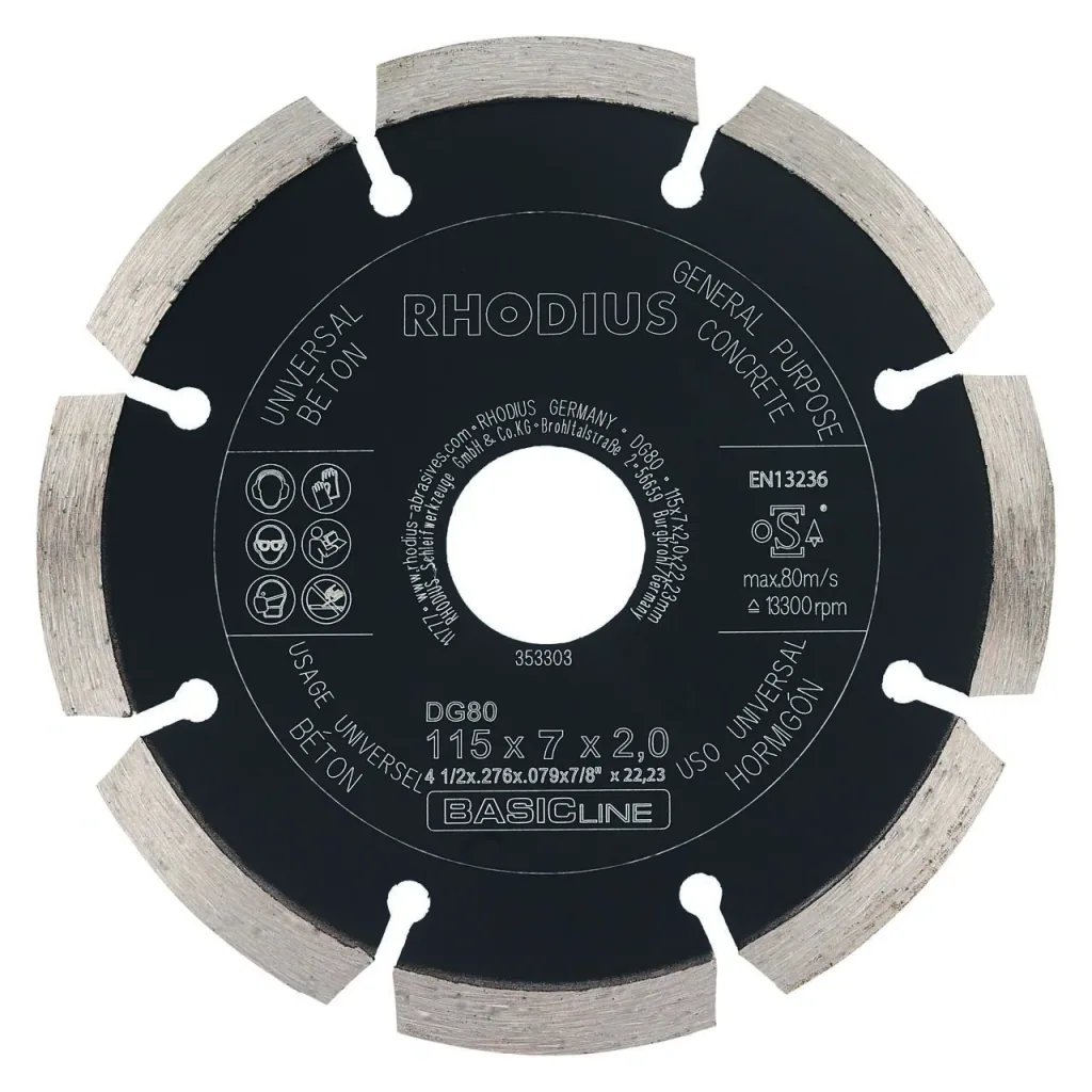 Diamanttrennscheibe Beton DG80 CONCRETE, 115 x 7 x 2 x 22,23 mm