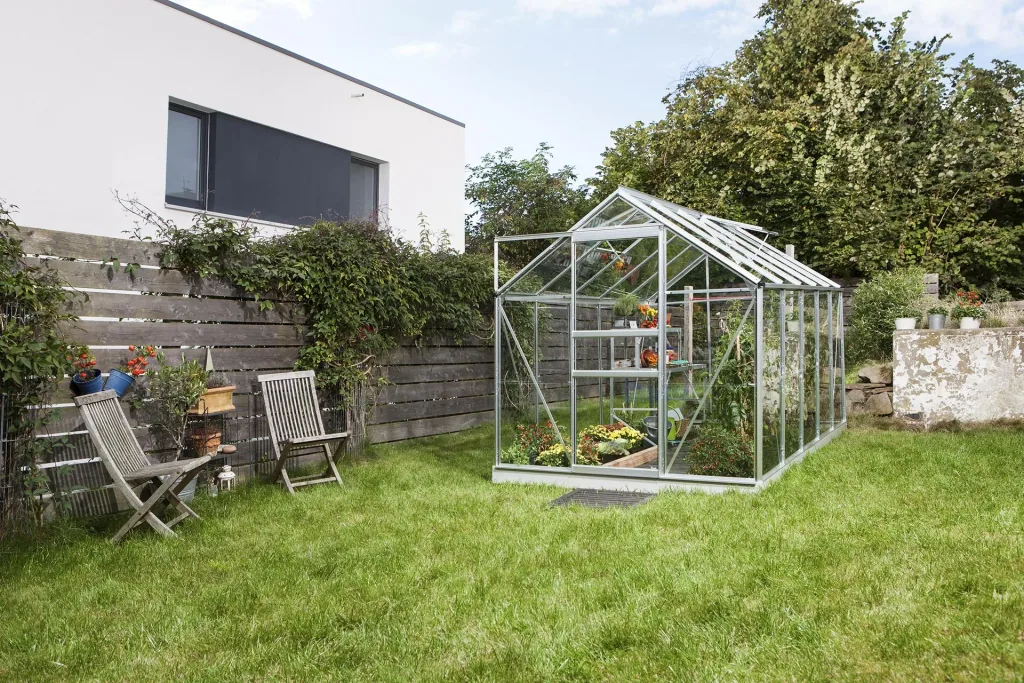 Gewächshaus Venus 6200 ESG 3 mm, Farbe alu