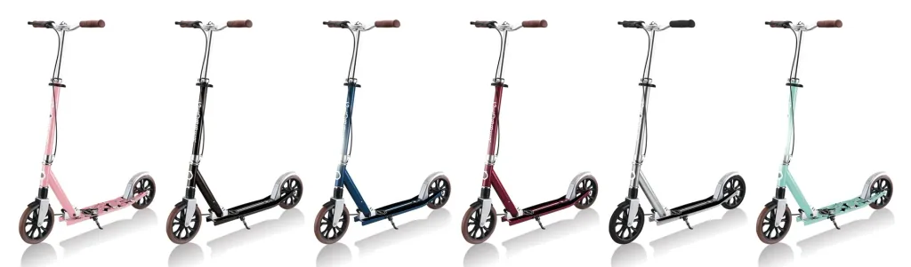 NL 205 Deluxe Tretroller, 205 mm, ABEC 7, Handbremse, höhenverstellbar, Frontfederung, Klappmechanismus, pink