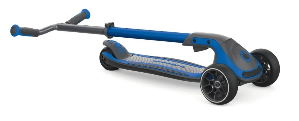 ULTIMUM Tretroller Kinder Erwachsene, 125/90 mm extra breit, ABEC 7, 3-rädrig, höhenverstellbar, dunkelblau