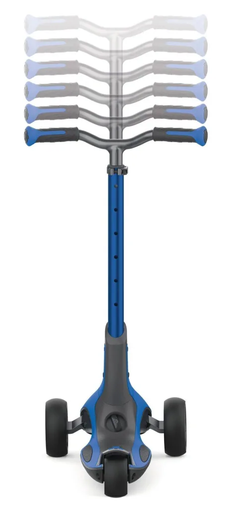 ULTIMUM Tretroller Kinder Erwachsene, 125/90 mm extra breit, ABEC 7, 3-rädrig, höhenverstellbar, dunkelblau