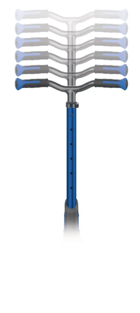 ULTIMUM Tretroller Kinder Erwachsene, 125/90 mm extra breit, ABEC 7, 3-rädrig, höhenverstellbar, dunkelblau