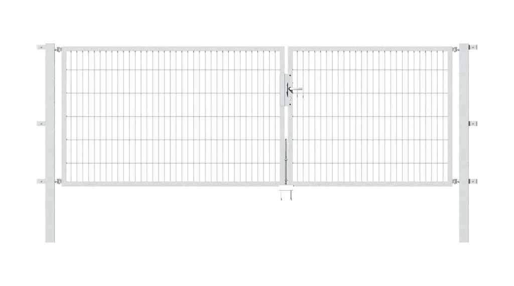 Doppeltor Flexo mit Zubehör, feuerverzinkt, Breite 350 cm, Höhe 120 cm, PF: 80x80 cm