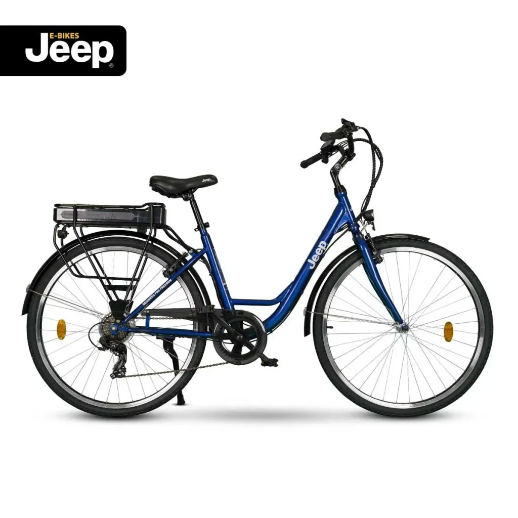 Unisex City E-Bike, 28 Zoll , Rahmengröße 44 cm 6-Gang Kettenschaltung, blau, ECR 3005