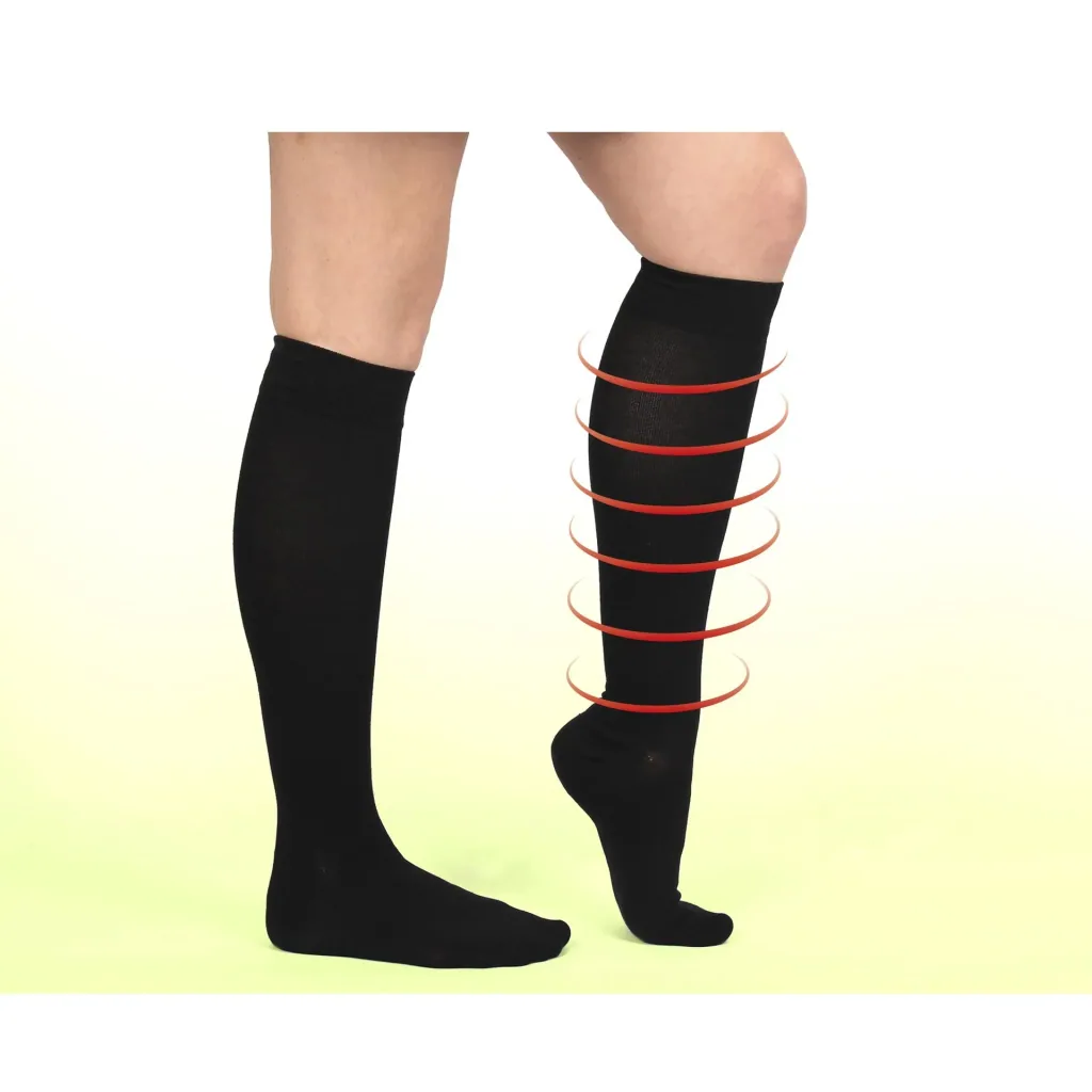 Stützkniestrümpfe Energy LYCRA, schwarz, Größe 35 - 38, 1 Paar