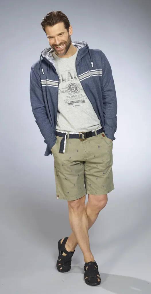 Shorts mit Maritimem Print, Farbe khaki, Gr.M