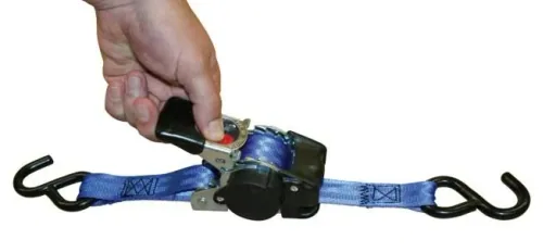 Automatik-Zurrgurt mit S-Haken, 1,8 m x 25 mm