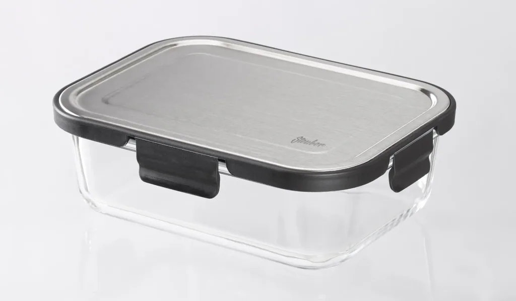 Glas Vorratsdosen Edelstahl-Klick 2-teilig, 1500 ml