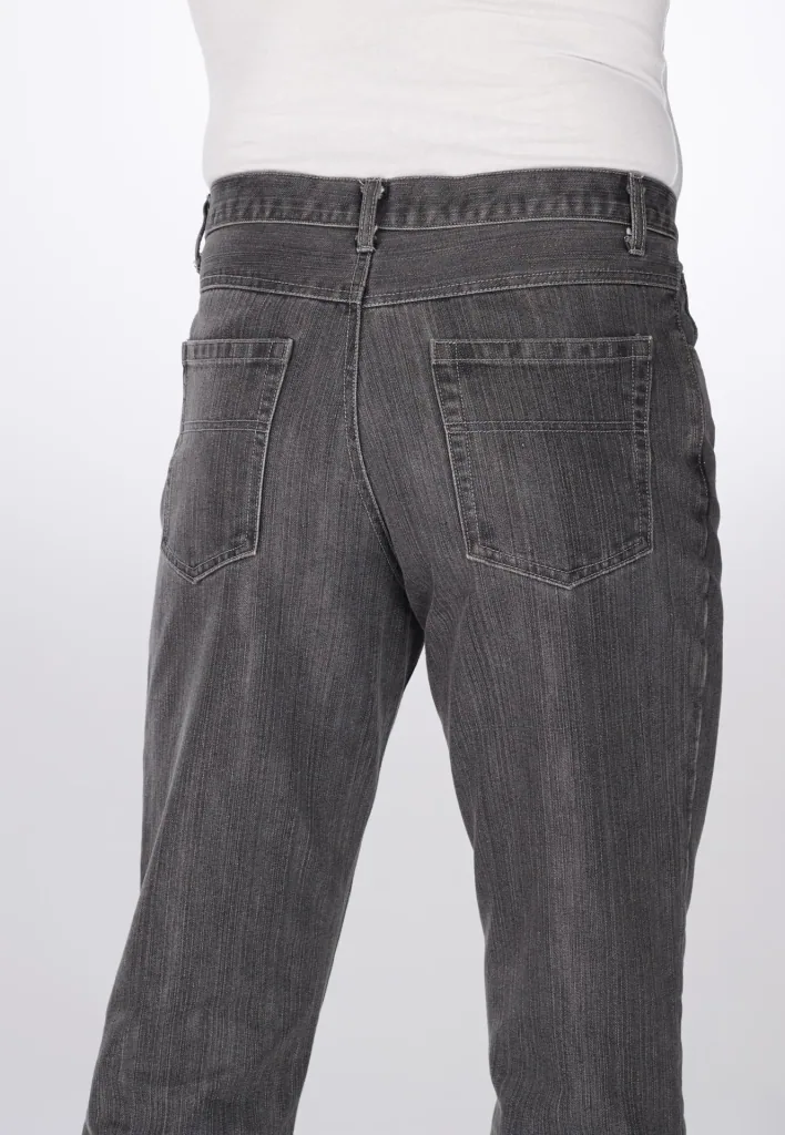 Komfortjeans im 5-Pocket Style, Farbe grau, Gr.50