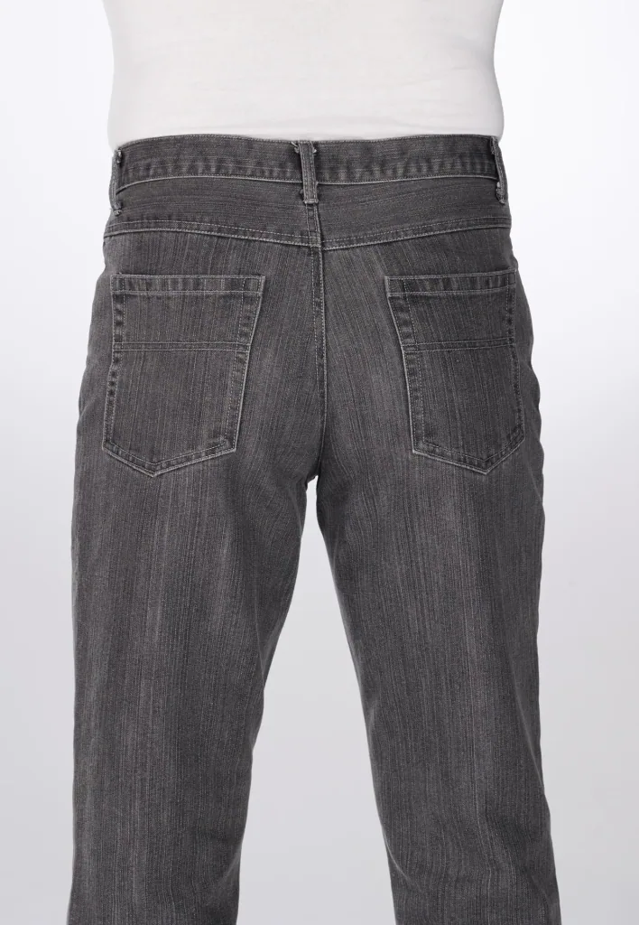 Komfortjeans im 5-Pocket Style, Farbe grau, Gr.50