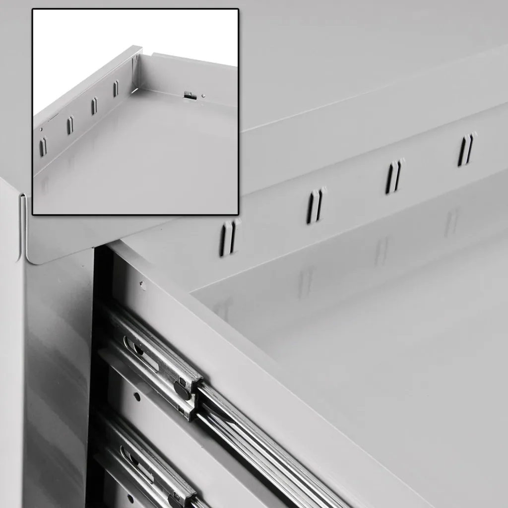 Schubladenschrank / Werkzeugschrank mammut, 7 Schubladen, RAL 7035