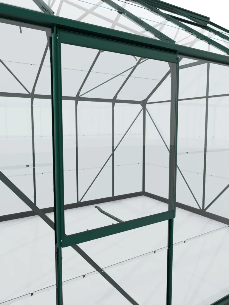 Seitenfenster V mit ESG 3 mm, Farbe smaragd