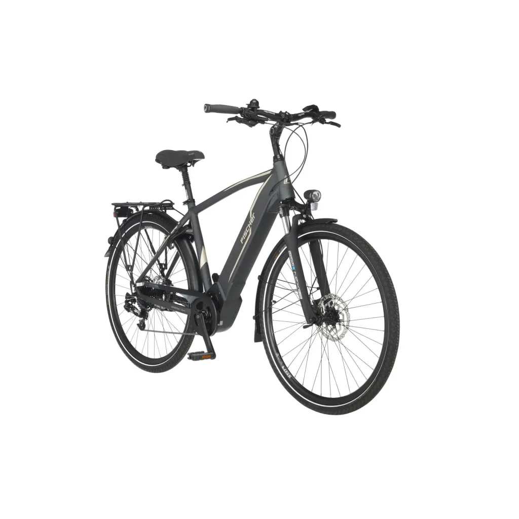 Herren E-Bike Trekking, 28 Zoll, Rahmengröße 55 cm,10-Gang Kettenschaltung, schiefergrau matt, VIATOR 5.0i