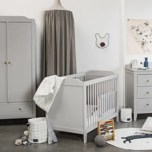 Maison Charlotte Babybett  umbaubar Opera 70 x 140 cm grau