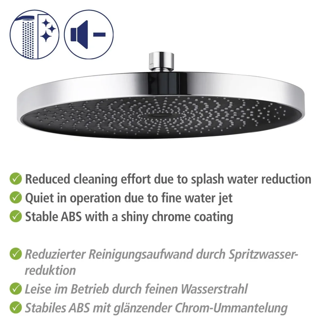 Duschsystem Softwater Chrom - einfacher Anschluss an bestehende Armatur oder Wandanschlussbogen