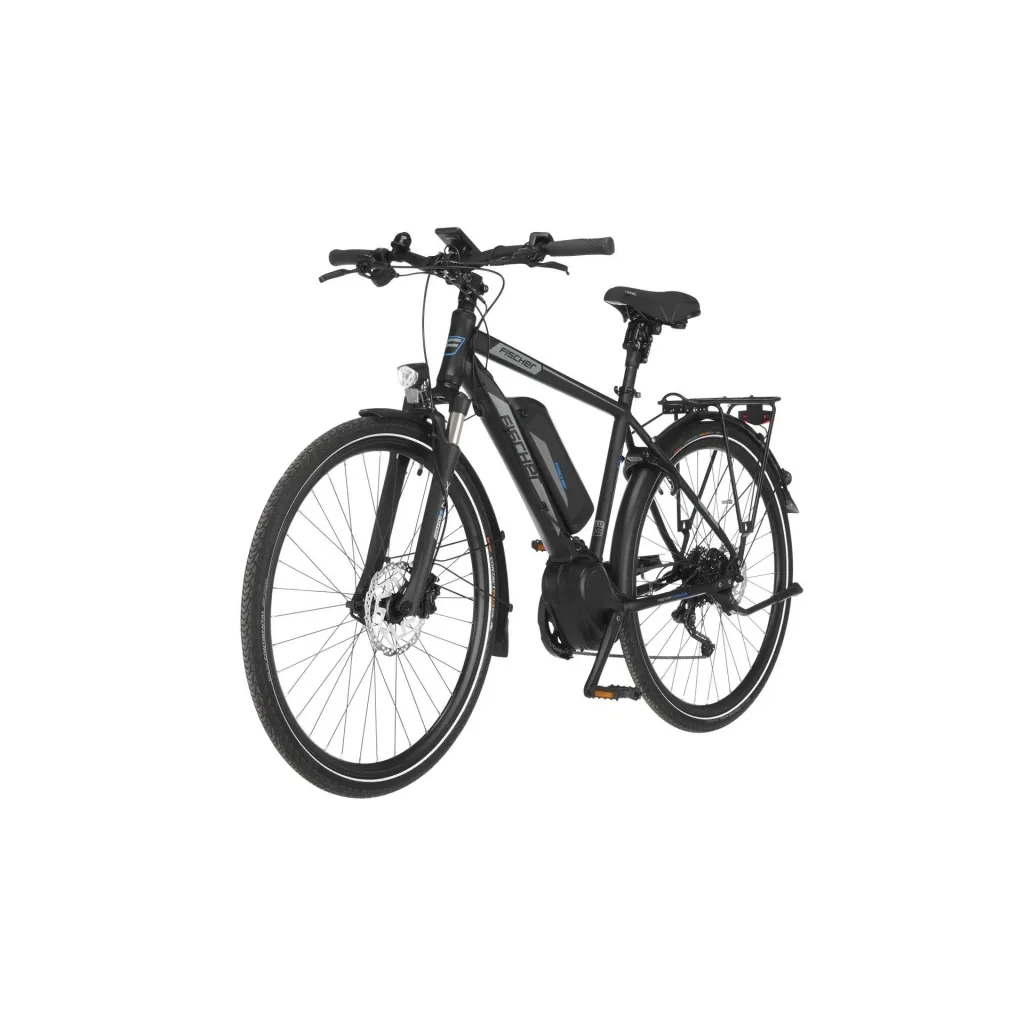 Herren E-Bike Trekking, 28 Zoll, Rahmengröße 50cm, 10-Gang Kettenschaltung, schwarz matt, VIATOR ETH 1861