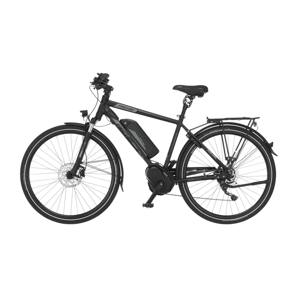 Herren E-Bike Trekking, 28 Zoll, Rahmengröße 50cm, 10-Gang Kettenschaltung, schwarz matt, VIATOR ETH 1861