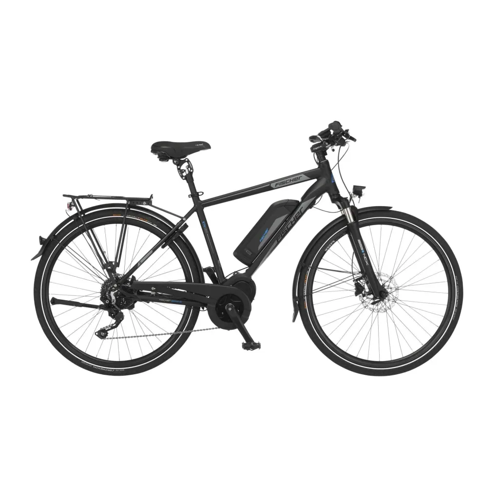 Herren E-Bike Trekking, 28 Zoll, Rahmengröße 50cm, 10-Gang Kettenschaltung, schwarz matt, VIATOR ETH 1861